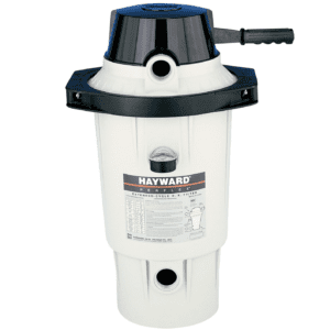 A Hayward W3EC50AC Perflex Diatomaceous Earth pool filter on a white background.